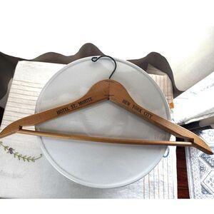 Vintage Wooden hanger St. Moritz Hotel New York City - now Ritz Carlton